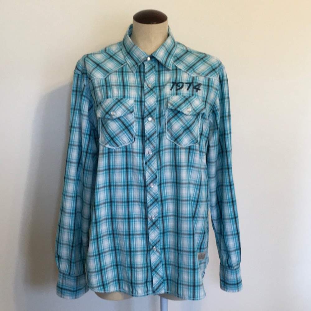 Vin RedSnap Jeans “1979” Men’s Plaid Western Shirt